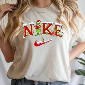 Grinch Christmas NEW white short sleeve shirt
